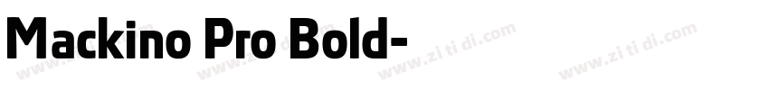 Mackino Pro Bold字体转换